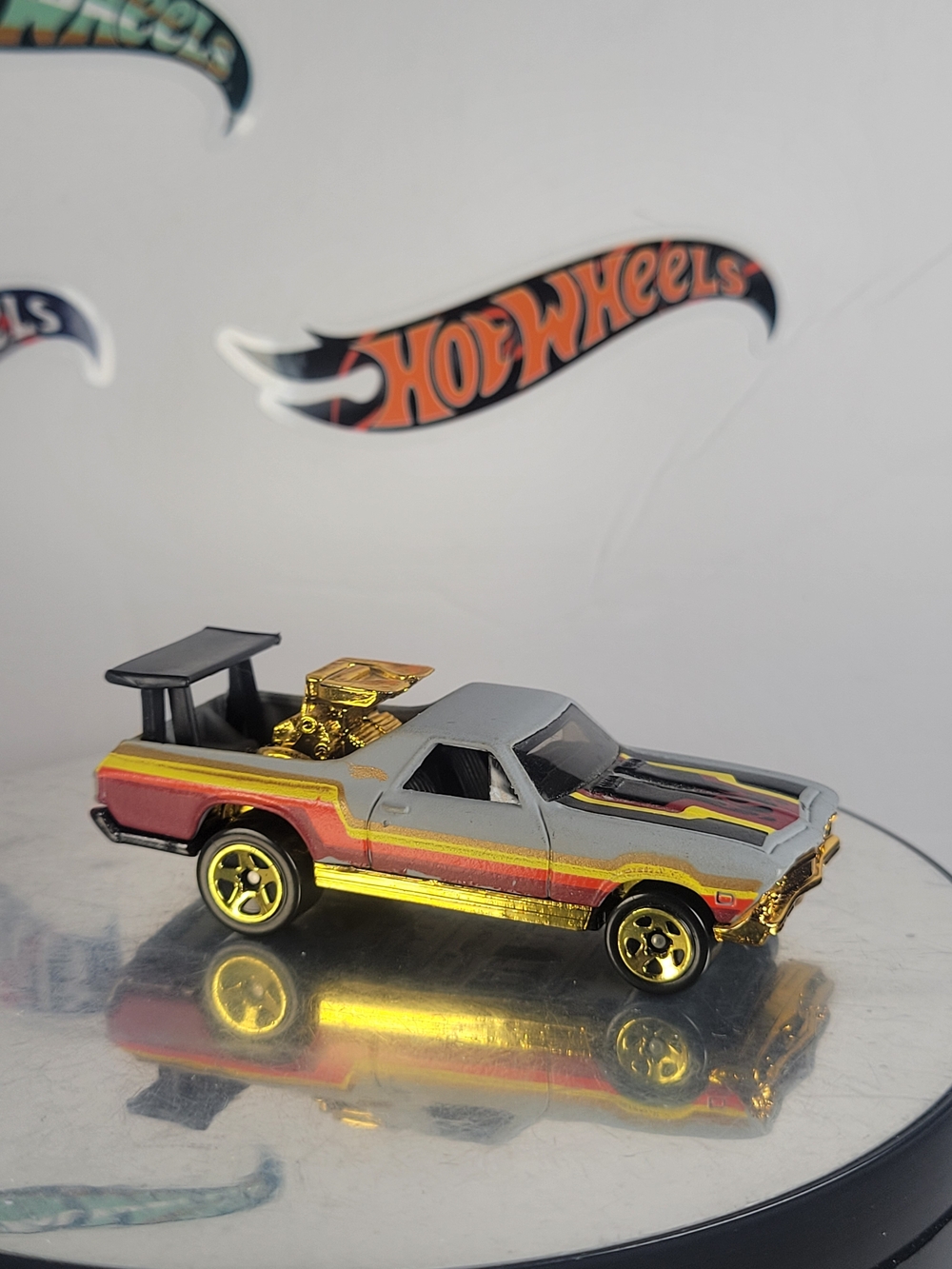 Hot Wheels Gold & Gray Custom El Camino Toy Car